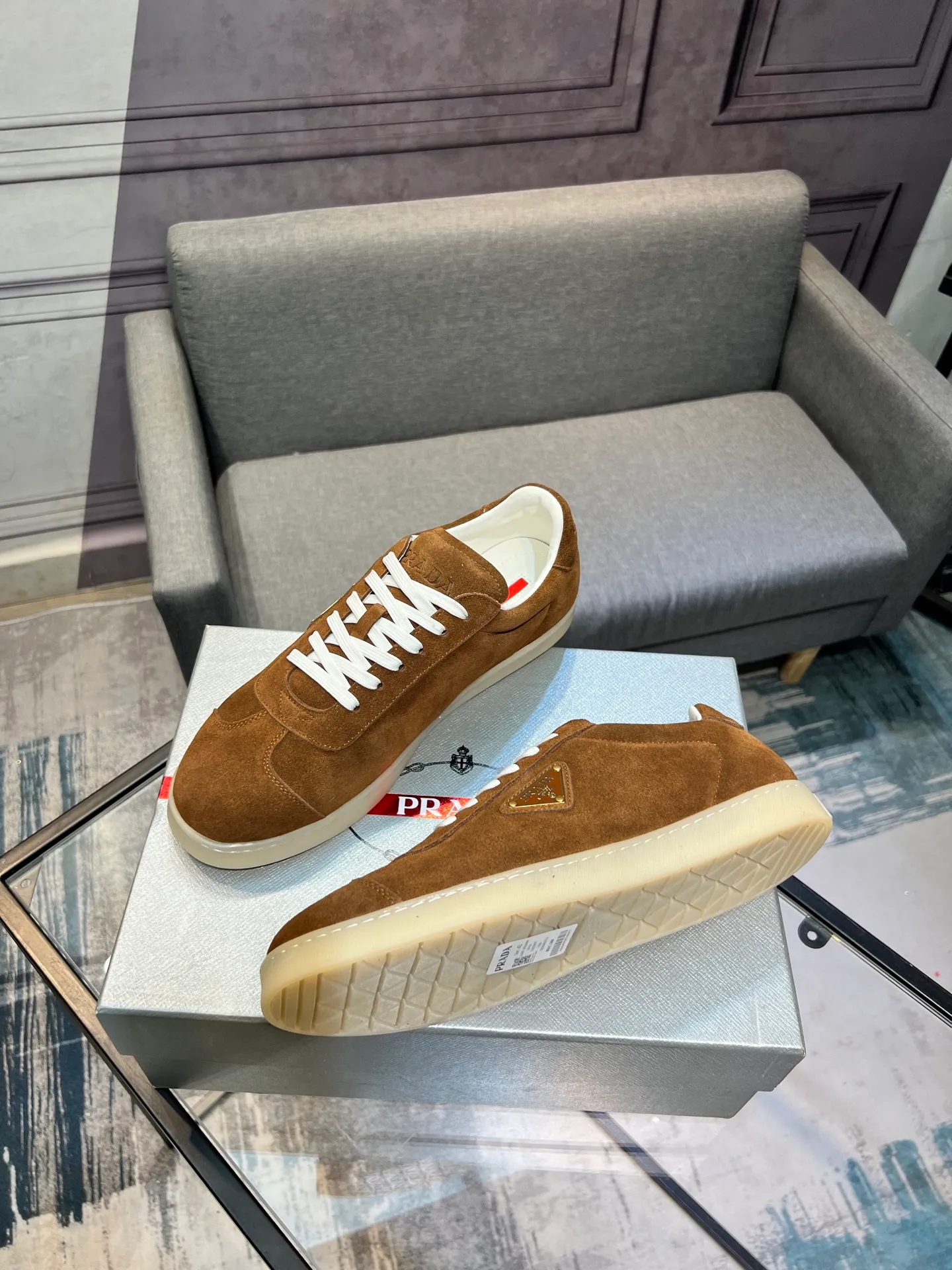 Men's shoes 💰540 [PRADA] Men's shoes are popular in the counter, official website synchronization, 1 high-quality shipment ✔️ Original frosted cowhide + cowhide lining, 1🆚1 replica, original sole, 38-45 (45 customized, non-refundable)